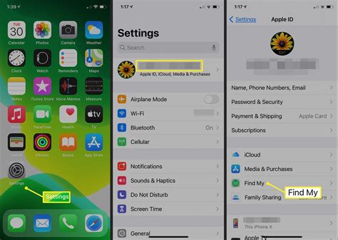 how to set up find my phone on apple iphone